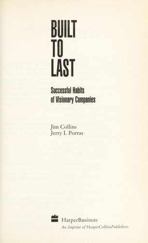Original cover of Built to Last by Jim Collins and Jerry I. Porras