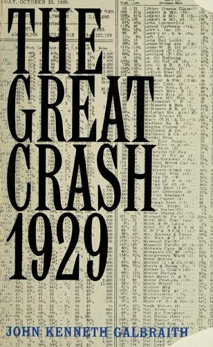 Book cover for The Great Crash, 1929 by John Kenneth Galbraith
