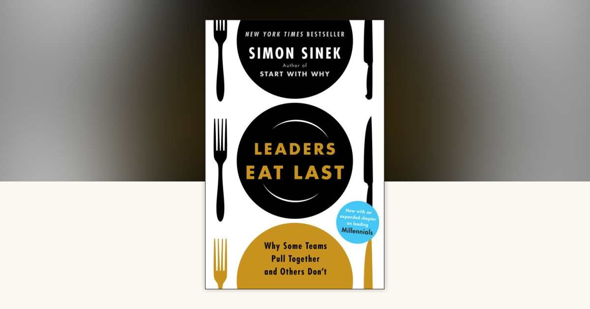 Leaders Eat Last by Simon Sinek, matched Portfolio paperback cover