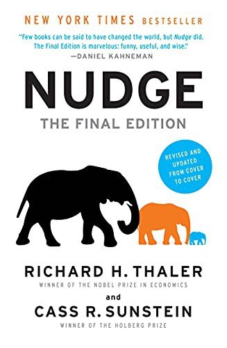 Original cover of Nudge: Improving Decisions About Health, Wealth, and Happiness
