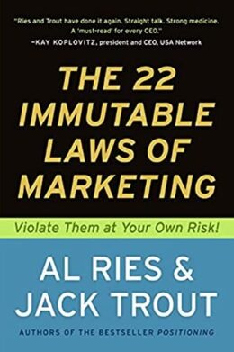 The 22 Immutable Laws of Marketing book cover by Al Ries and Jack Trout